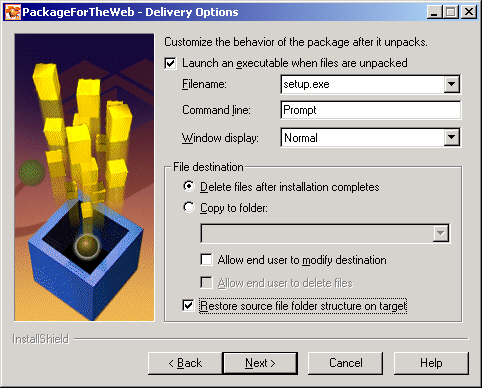 PackageForTheWeb 4: Delevery Options