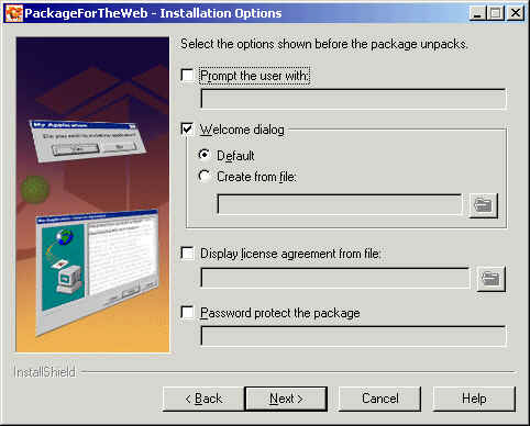 PackageForTheWeb 4: Install Options